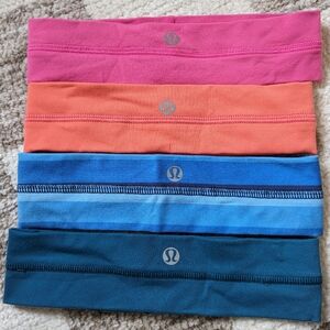 Lot of 4 Lululemon headbands, summer colors
